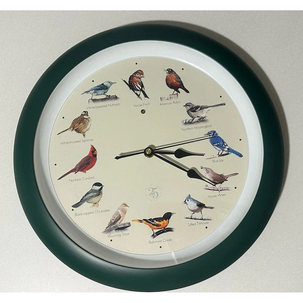 Limited Edition 25th Anniversary Singing Bird Wall Sound Clock, 13